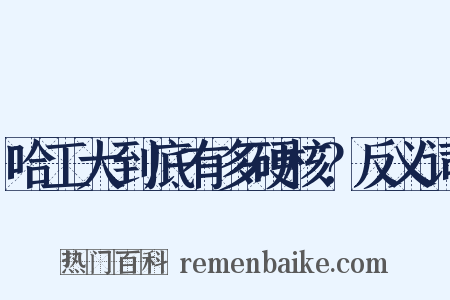 哈工大到底有多硬核？反义词是什么意思的图片